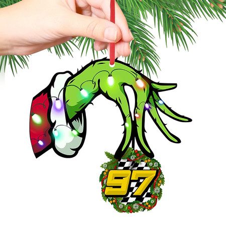 Christmas Tree Ornament Xmas Grinch Hanging Decorations Green Santa Hand Carousel 9