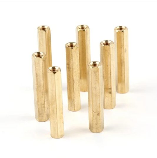 M4 x 40mm Female Threaded Brass Hexagonal Nut Standoff Spacer Carousel 2