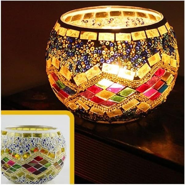 Mosaic Glass Candle Holder Mosaic Tea Light Holders Carousel 2