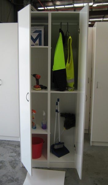 TALL GARAGE STORAGE / BROOM 800wide - NZ MADE Carousel 1