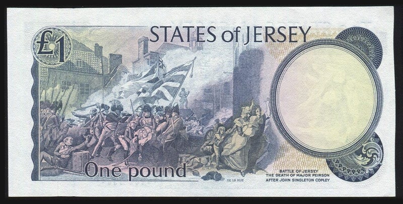 Jersey - 1 Pound - P11a - AB000132 - Low Serial - Unc Carousel 2