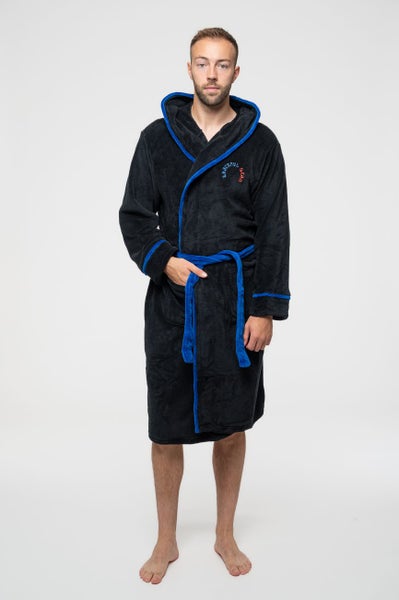 Grateful Dead Bathrobe Steal Your Face Band Logo new Official Black Unisex Carousel 5