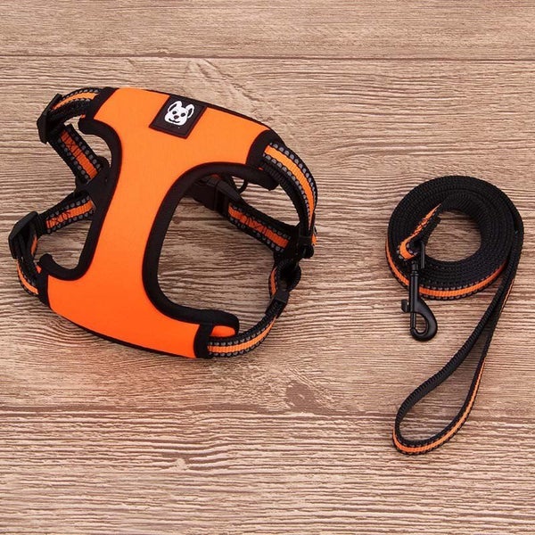 Harness Leash Set Reflective Pet Vest Jacket Harnesses Dog Chain Carousel 1