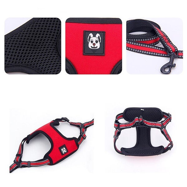 Harness Leash Set Reflective Pet Vest Jacket Harnesses Dog Chain Carousel 6