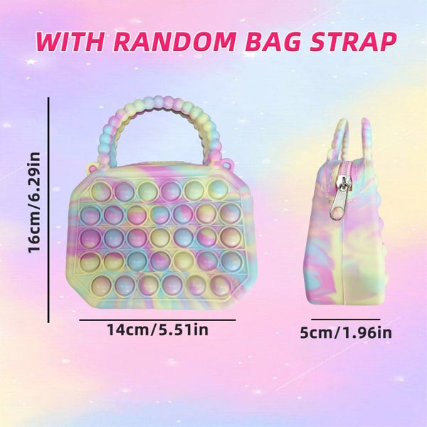 Silicone Push Bubble Crossbody Bag Fidget Toy Sensory Reliever Stress Carousel 1