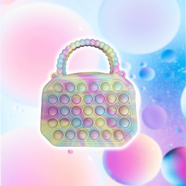 Silicone Push Bubble Crossbody Bag Fidget Toy Sensory Reliever Stress Carousel 2