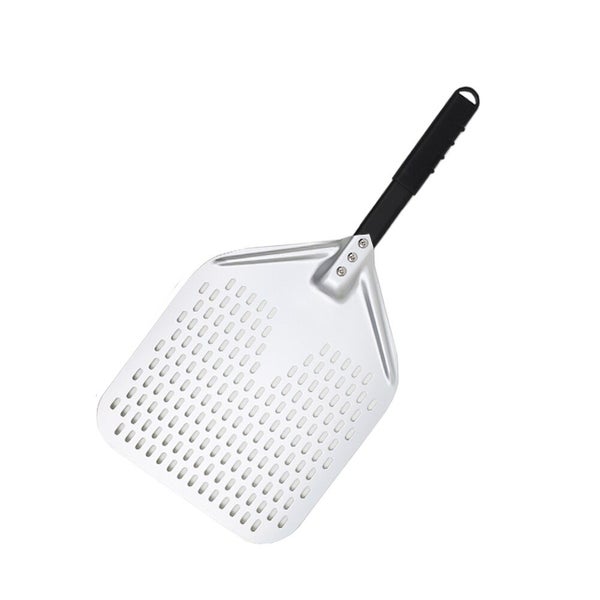 Anygleam Pizza Shovel 30 cm x 59cm Silver for Perforated Peel with Metal Hand... Carousel 1