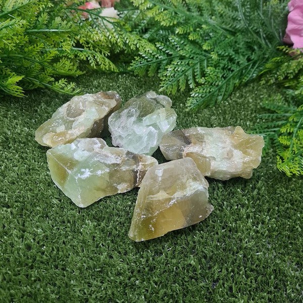 Green Calcite Rough Carousel 1