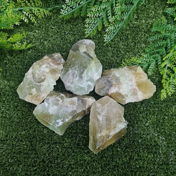 Green Calcite Rough Carousel 2