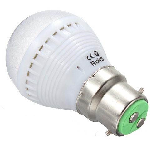 **CLEARANCE** 7 SMD LED Warm White Energy Saving Lamp 2.4W B22 Bayonet Base Carousel 4