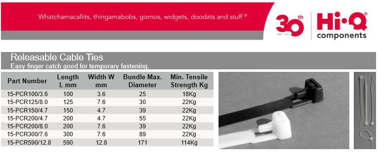 REUSABLE Cable Ties 200mm Long - 100QTY Carousel 2
