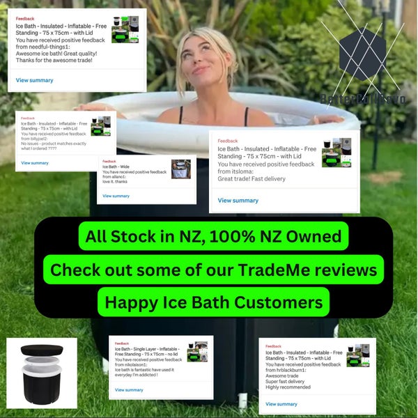 Ice Bath - Insulated - Inflatable - Free Standing - 75 x 75cm - with Lid + cover image 2