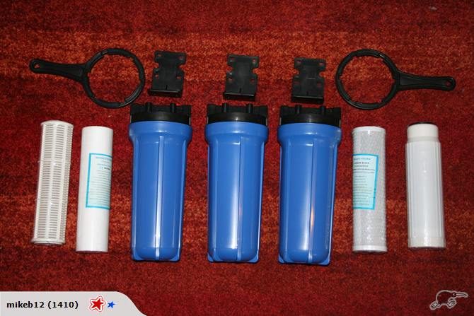3 X WATER FILTER HOUSING AND WASHABLE CARTRIDGE63616844233602110