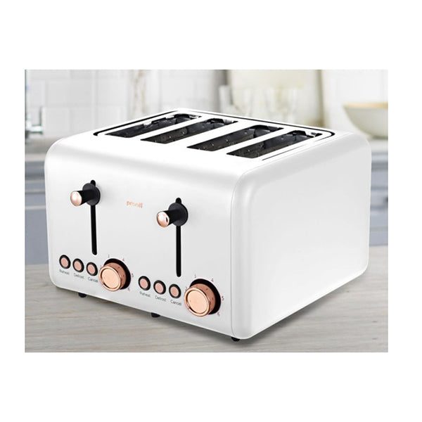 4 Slice Toaster Rose Trim Collection White Carousel 2