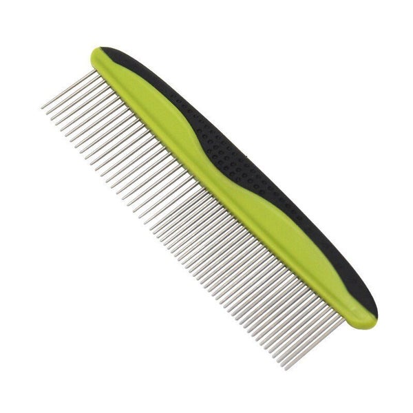 Stainless steel pet comb safety round teeth non-slip dog brush Carousel 2