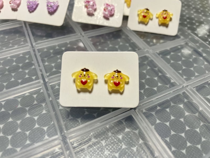 ^^1 x Pompompurin Earrings - hypoallergenic - sanrio kitty Carousel 1