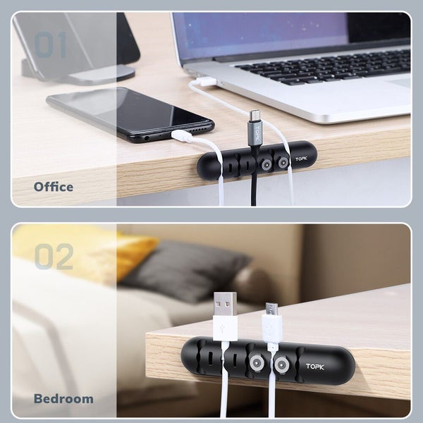 TOPK L35 Cable Organizer Magnetic Plug Box Silicone Cable Winder Carousel 7