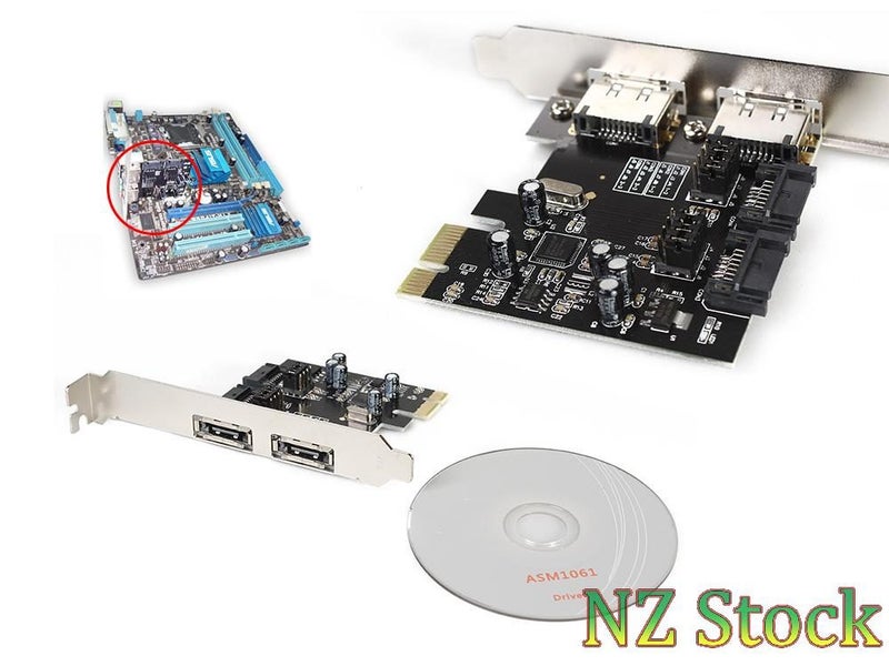 PTN NEW 2 Port PCI Express SATA 3.0 Card PCI-E Card Sale Sale Carousel 1