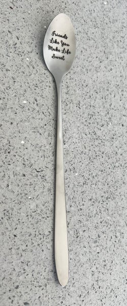 Engraved Coffee/Ice Cream Spoon - Friends Like You Make Life Sweet Carousel 3