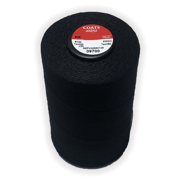 Coats Astra 30 JEANS SEWING THREAD - Black Carousel 1