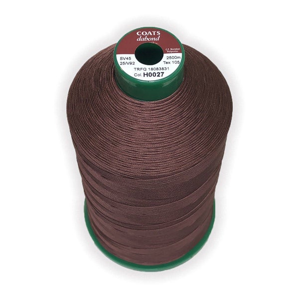 Coats Dabond V92 UV Heavy Marine Upholstery Outdoor Sewing Thread - BROWN Carousel 1
