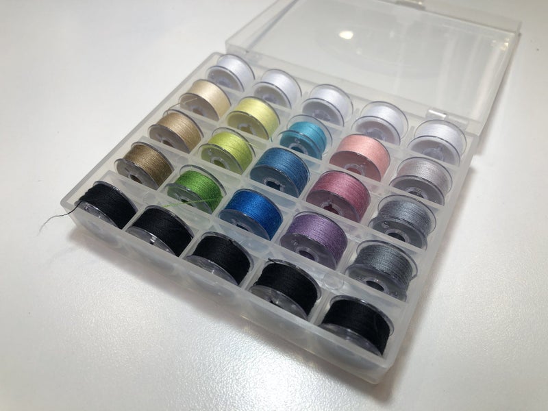 Pre-Wound Domestic Bobbins with Case - UNIVERSAL COLOUR Carousel 1