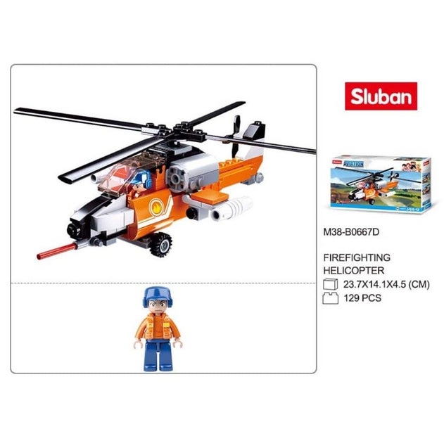 SLUBAN AVIATION FIRE HELICOPTER M38-B0667D 129PCS Carousel 2