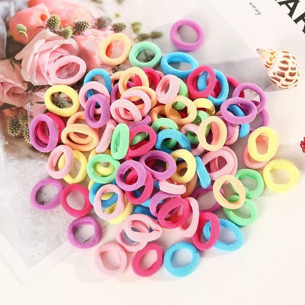 Small Rubber Band High Elasticity Does Not Hurt The Hair Multi Color Carousel 2