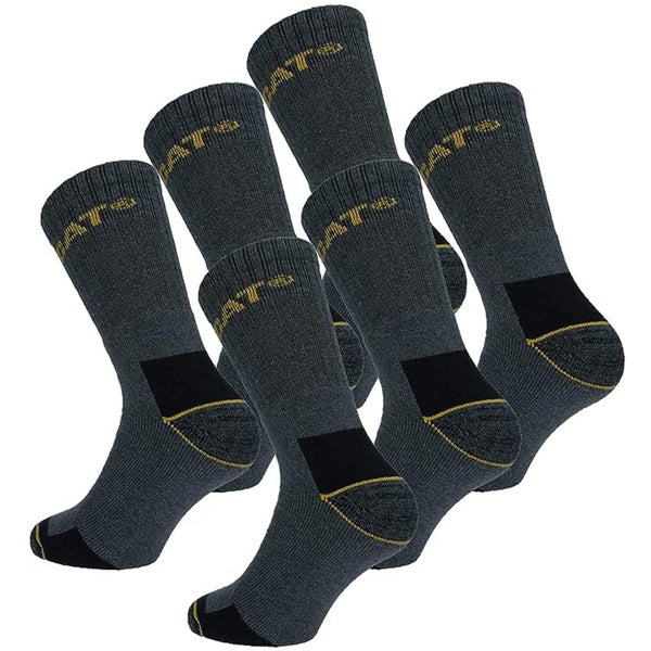 CAT Caterpillar Adults Heavy Duty Workwear Socks - Pack of 6 Carousel 1