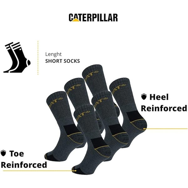 CAT Caterpillar Adults Heavy Duty Workwear Socks - Pack of 6 Carousel 2