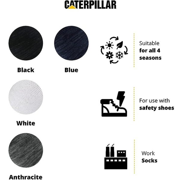 CAT Caterpillar Adults Heavy Duty Workwear Socks - Pack of 6 Carousel 4