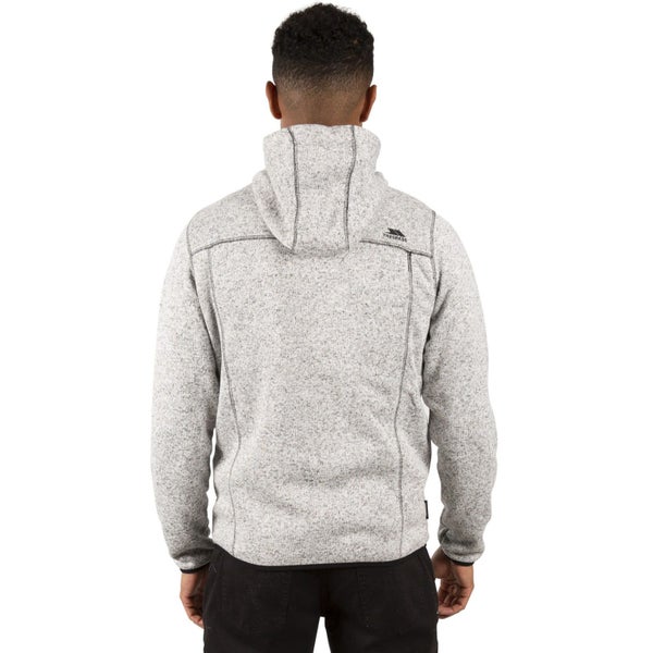 Trespass Mens Odeno Hooded Full Zip Outdoor Fleece Jacket - Ghost Marl - XL Carousel 2
