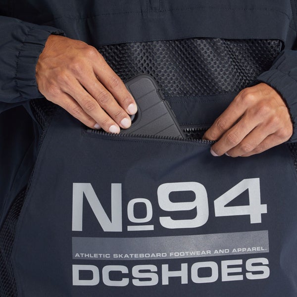 DC Shoes Mens Lofi Hooded Pullover Windbreaker Anorak Poncho Jacket - M Carousel 4