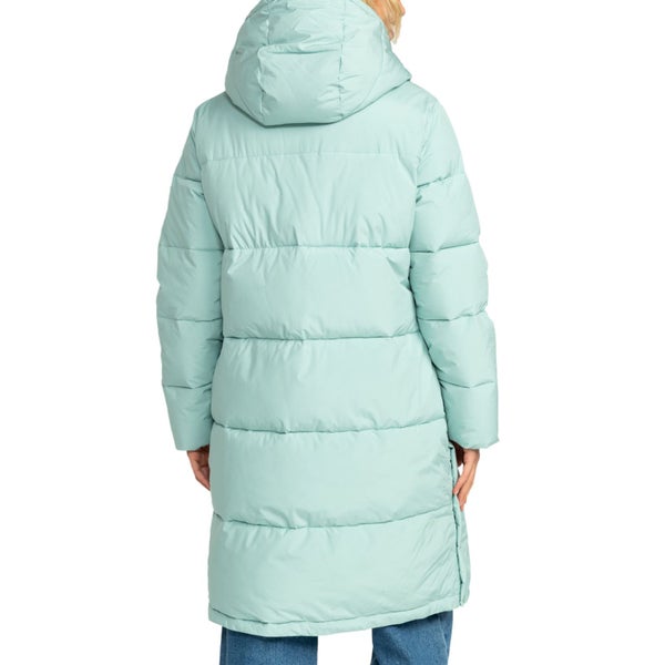 Roxy Womens Test of Time Hooded Long Line Padded Jacket - Blue Surf - L Carousel 2