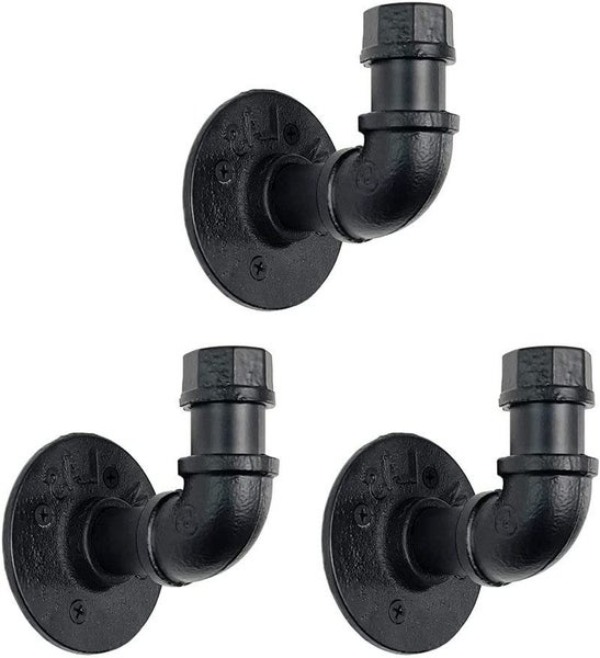3pcs Industrial Iron Pipe Towel Hook Holder *Clearance Carousel 1