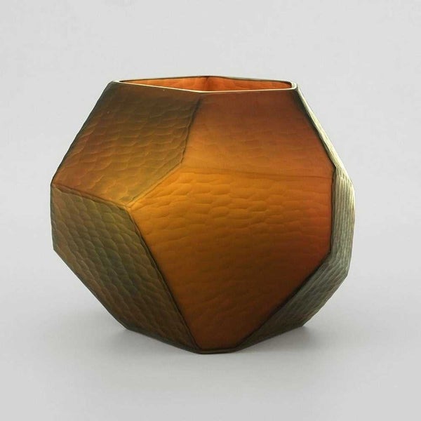 The Foundry Bezel Vase Amber Small Carousel 4