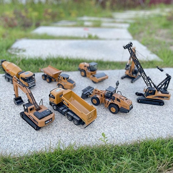 Die-cast Demolition machine Rock Breaker, Scale, 1:50, Metal, Huina 1711 Carousel 18
