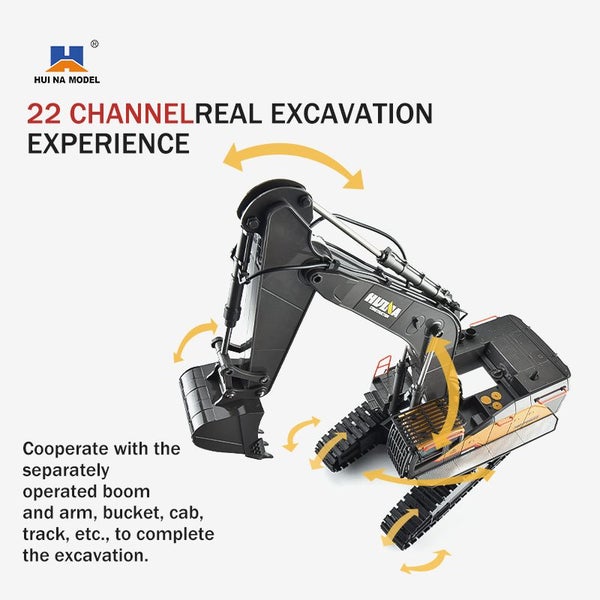 HUINA 1592 EXCAVATOR Remote Control RC 1:14 Scale Digger (Hui Na) image 9