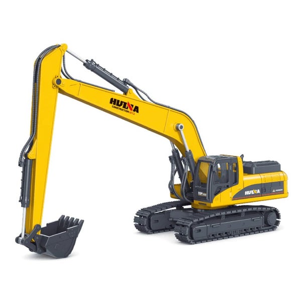 Die-cast Yellow Long Arm Digger, Scale, 1:50, Metal, Huina 1722 Carousel 1