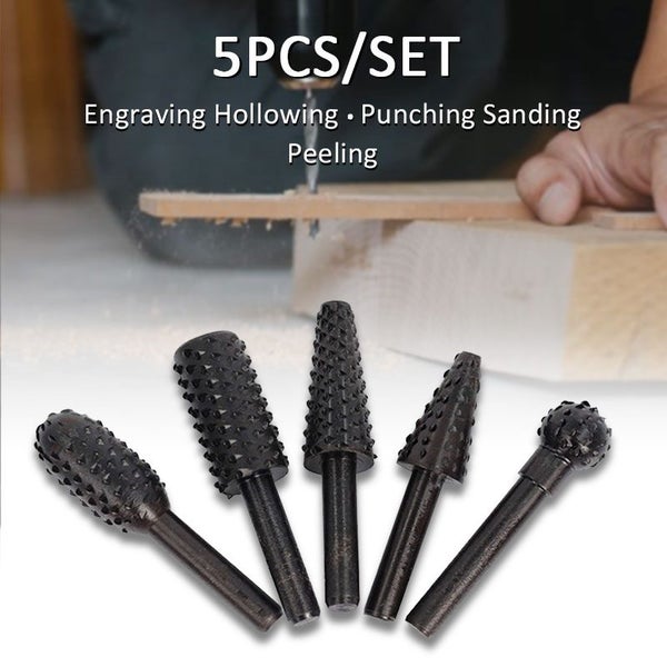 Woodworking Irregular Rotary File 5PCS Carving Knife Metal Hexagonal Carousel 2