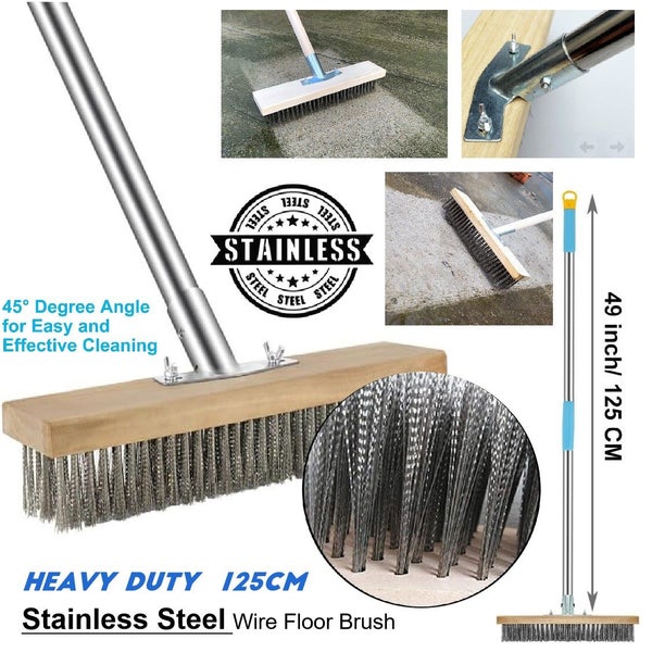 Premium Graden Floor Scrub Brush Bristles Concrete Deck *Discount* Carousel 1