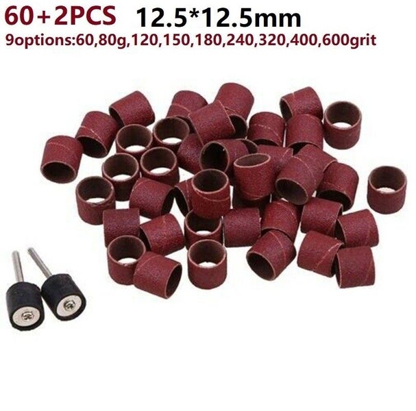60 Pcs Polishing Head Sanding Head 12.5 *12.5mm 60- 600grit Sanding Carousel 2
