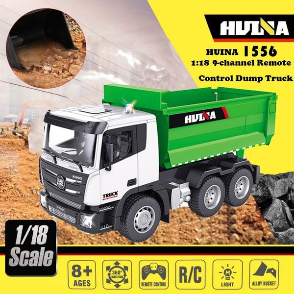 HUINA Truck Dump Truck Model Car 1:18 Remote Control RC 1556 (Hui Na) Carousel 1