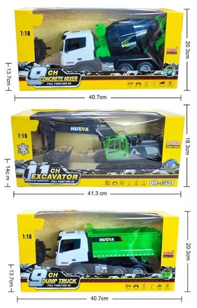 HUINA Truck Concrete Mixer Model Car 1:18 Remote Control RC 1557 (Hui Na) Carousel 16