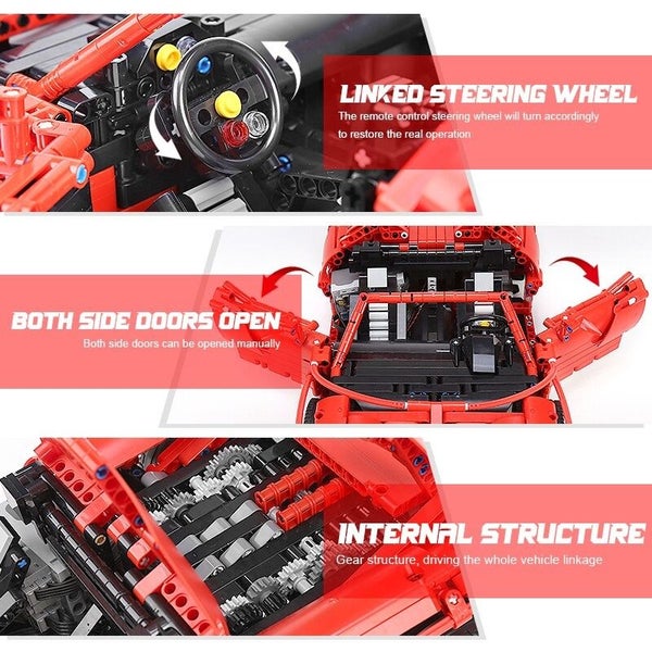 Ferrari Spider 488 - Race Car - 2083 pieces - MouldKing: Technical - RC Model image 7