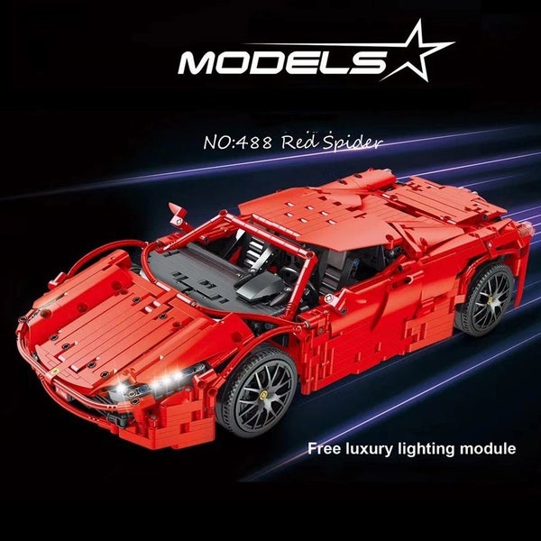 Ferrari Spider 488 - Race Car - 2083 pieces - MouldKing: Technical - RC Model image 8