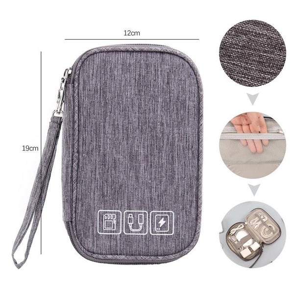 Cable Gadget Organizer Storage Bag Pouch Portable Electronic Carousel 1