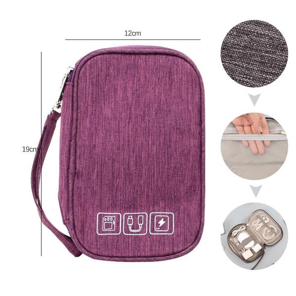 Cable Gadget Organizer Storage Bag Pouch Portable Electronic Carousel 7