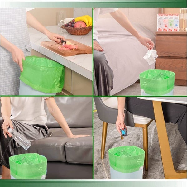 120Pcs 35x40cm Biodegradable Trash Bag Garbage Waste Rubbish Dustbin Disposable Carousel 2