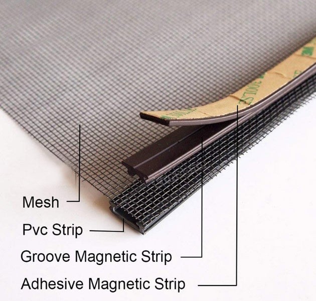 Green Frame Pull Out Fly Screen 660MM X 960MM DIY Magnetic Insect Screen Kit Carousel 3